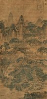 青山楼阁 立轴 绢本设色 - 118889 - 中国古代书画  - 2010秋季艺术品拍卖会 -收藏网
