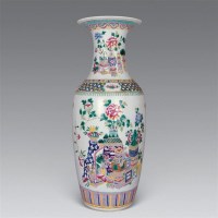 清同治 粉彩博古花鸟大瓶 -  - 瓷器工艺品(一) - 2006年第3期嘉德四季拍卖会 -收藏网