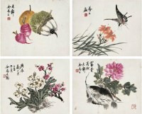 金梦石（1869～1944后） 花卉小品 - 金梦石 - 中国书画近现代名家作品专场 - 2008年秋季艺术品拍卖会 -收藏网
