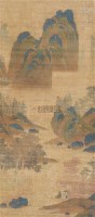 青绿山水 立轴 绢本设色 - 116915 - 中国古代书画  - 2010秋季艺术品拍卖会 -收藏网