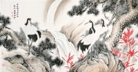溥佐 松鹤延年 硬片 - 溥佐 - 中国书画、油画 - 2006艺术精品拍卖会 -收藏网