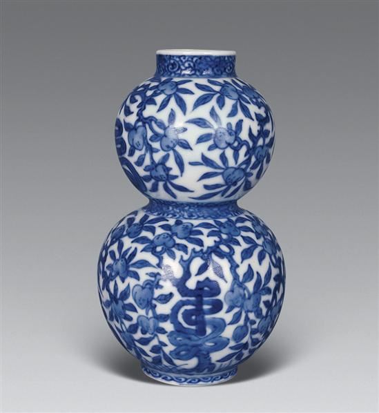 清晚期 青花福寿小葫芦瓶 -  - 瓷器工艺品(一) - 2006年第3期嘉德四季拍卖会 -收藏网