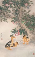 三鸭图 镜心 设色纸本 - 陈军 - 中国书画 - 第54期书画精品拍卖会 -收藏网