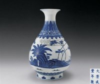 青花竹石芭蕉图玉壶春瓶 -  - 中国古代工艺美术 - 2006年度大型经典艺术品拍卖会 -收藏网