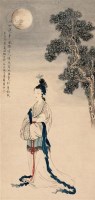 许昭 辛未（1931年）作 月中嫦蛾图 轴 设色纸本 - 许昭 - 中国近现代书画 - 2006艺术品拍卖会 -收藏网