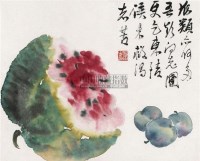 瓜果图 镜心 纸本设色 - 倪田 - 中国书画（一） - 2010年秋季艺术品拍卖会 -收藏网