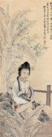 仕女 立轴 纸本设色 - 费丹旭 - 中国古代书画  - 2010秋季艺术品拍卖会 -收藏网