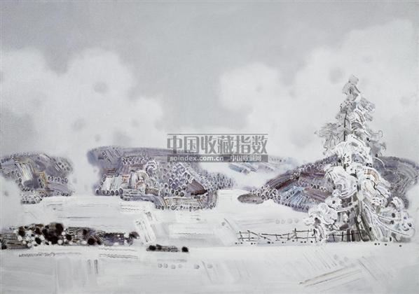 翁凯旋 仙女山·雪(四) 布面 油画