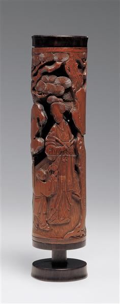 竹刻镂雕教子图香筒 -  - 中国古代工艺美术 - 2006年度大型经典艺术品拍卖会 -收藏网