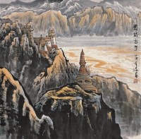雪域古寺 软片 设色纸本 - 苗重安 - 中国书画 - 2010秋季艺术品拍卖会 -收藏网