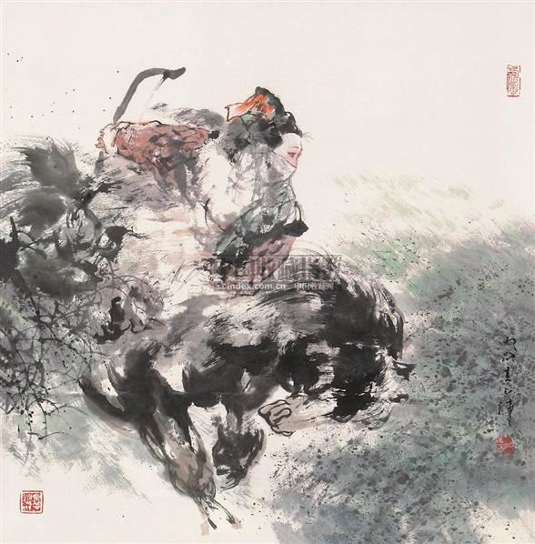 人物 镜心 设色纸本 - 117502 - 书画专场 - 2006年第2期精品拍卖会 -收藏网