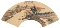 山水 扇面 设色纸本 - 顾洛 - 中国书画 - 第9期中国艺术品拍卖会 -收藏网