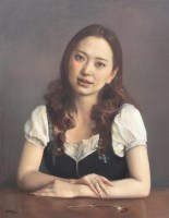庞茂琨 少女像 布面油画 - 庞茂琨 - （西画）当代艺术专题 - 2006年秋季精品拍卖会 -收藏网