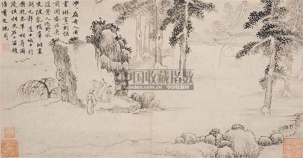 石上留题 立轴 纸本水墨 - 116915 - 中国古代书画  - 2010秋季艺术品拍卖会 -收藏网