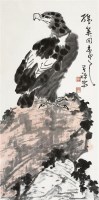 高瞻  立轴 设色纸本 - 李苦禅 - 中国书画一 - 2010秋季艺术品拍卖会 -收藏网