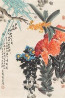 中秋风物 镜心 设色纸本 - 米景扬 - 中国书画（二） - 2006春季拍卖会 -收藏网
