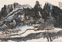 山村初雪 立轴 设色纸本 - 徐希 - 中国书画 - 第9期中国艺术品拍卖会 -收藏网