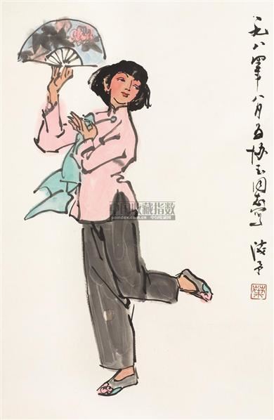 人物 立轴 设色纸本 - 4527 - 中国书画（一） - 2006春季拍卖会 -收藏网