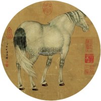 马 镜片 绢本 - 郎世宁 - 扇画小品专题 - 庆二周年秋季拍卖会 -收藏网