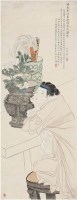 酴釄春去图 立轴 设色纸本 -  - 中国书画古代作品专场（清代） - 2008年春季拍卖会 -收藏网