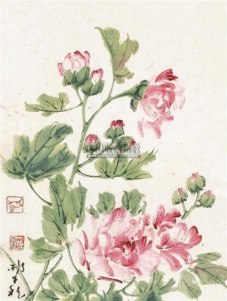 芙蓉图 镜片 - 123440 - 中国书画二 - 2011年迎春艺术品拍卖会 -收藏