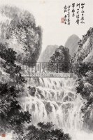 山瀑图 立轴 水墨纸本 - 吴养木 - 中国书画 瓷器工艺品 - 2007迎新艺术品拍卖会 -收藏网