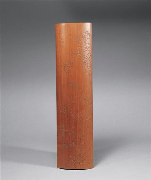 竹雕人物仕女臂搁 -  - 瓷器、工艺品及鼻烟壶 - 2006秋季艺术品拍卖会 -收藏网