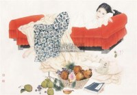为谁不语 镜框 纸本 - 王根生 - 中国书画 油画 - 2011年春季艺术精品拍卖会 -收藏网