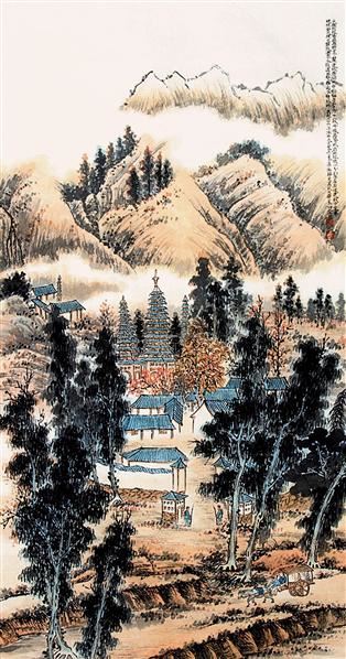 大理三塔寺 立轴 纸本 - 4563 - 中国书画 - 2011年秋季大型艺术品