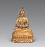 清 铜鎏金无量寿佛像 -  - 妙音天籁-佛教艺术品 - 2006年秋（十周年）拍卖会 -收藏网