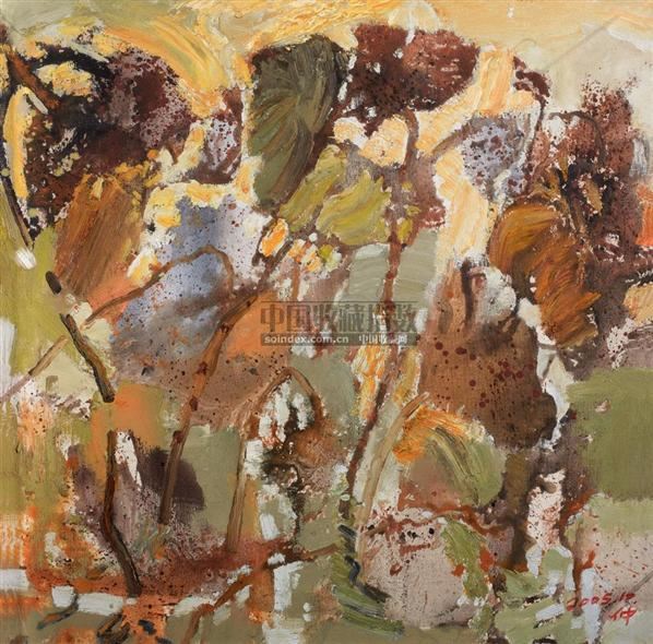风景(荷花) 布面 油画 - - 中国油画 - 2006秋季艺术品拍卖会 -中国