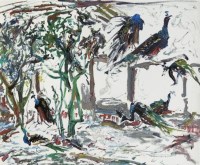 黄里 养孔雀的人家 布面 油画 - 155688 - 油画 - 2006年金秋珍品拍卖会 -收藏网