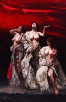 飘 布面油画 - 耿万义 - 中国油画 雕塑专场 - 2008年迎春艺术品拍卖会 -收藏网