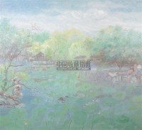 园林之梦 布面 油画 - 4739 - 中国油画 - 2006秋季艺术品拍卖会 -收藏网