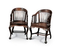 民国 红木西洋椅 （一对） -  - 明清古典家具 - 2007春拍瓷器雅玩家具拍卖 -收藏网