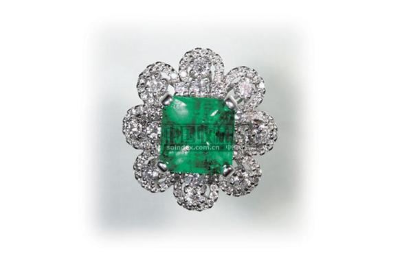 天然祖母绿钻石戒指 珠宝翡翠名表 2008秋季拍卖会-收藏网