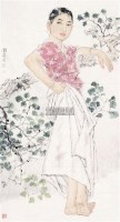 小女孩 设色纸本 - 8391 - 中国书画（一） - 2011春季书画拍卖会 -收藏网