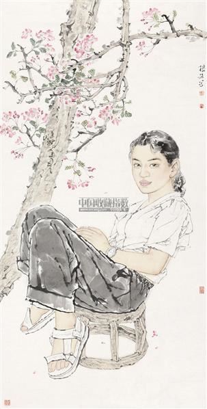 童年 设色纸本 - 8391 - 中国书画（一） - 2011春季书画拍卖会 -收藏网