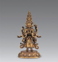 清乾隆 铜鎏金十一面观音像 -  - 妙音天籁-佛教艺术品 - 2006年秋（十周年）拍卖会 -收藏网