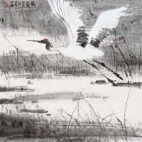 鹤 镜片 设色纸本 - 陈忠志 - 中国书画一 - 2011年春季艺术品拍卖会 -收藏网