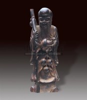 红木雕寿星摆件 -  - 古典家具专场 - 北京嘉缘四季艺术品拍卖会 -收藏网