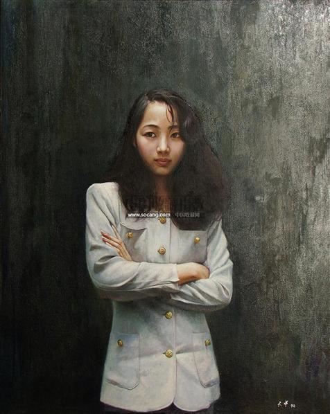 少女油画 - 140646 - 中国书画 - 中国书画及艺术品拍卖会 -中国收藏
