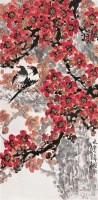 红棉花 挂轴 设色纸本 - 陈子毅 - 中国当代书画 - 2007年秋季拍卖会 -收藏网