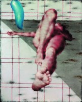 人体 红格  景物 布面 油彩 - 153423 - 中国油画及版画专场 - 2007年秋季拍卖会 -收藏网