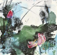 荷香 立轴 设色纸本 - 杨达林 - 中国书画（二） - 2011年春季拍卖会 -收藏网