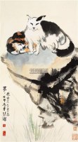 双猫 立轴 纸本 - 徐悲鸿 - 中国书画（一） - 2011秋季艺术品拍卖会 -收藏网