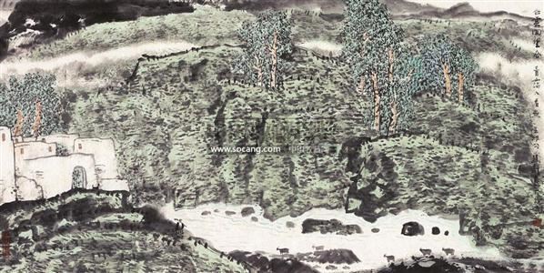 山水 设色纸本 - 130883 - 中国书画（一） - 2011春季书画拍卖会 -收藏网