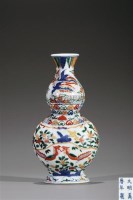 粉彩葫芦形壁瓶 -  - 文房雅玩器瓷 - 2011年秋季艺术品拍卖会 -收藏网