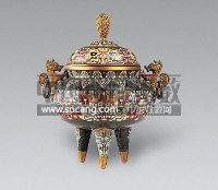 景泰蓝三足炉 -  - 中国书画 瓷器工艺品 - 2007迎新艺术品拍卖会 -收藏网