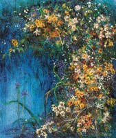 湖畔 布面 岩彩 - 44489 - 中国油画 - 2006秋季艺术品拍卖会 -收藏网